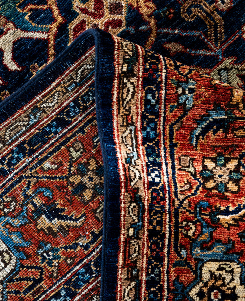 Serapi One-of-a-Kind Hand-Knotted Area Rug Blue, 9'0" x 12'0"