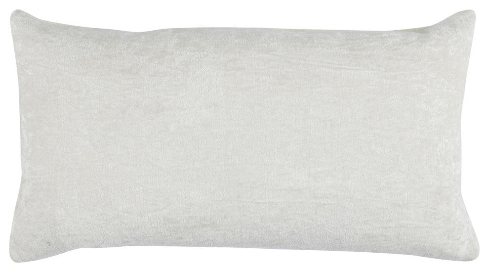 Laurant 14"x 26" Velvet Throw Pillow, Ivory by Kosas Home, Ivory