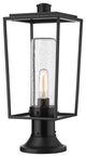 Z-LITE 594PHMR-553PM-BK 1 Light Outdoor Pier Mounted Fixture, Black