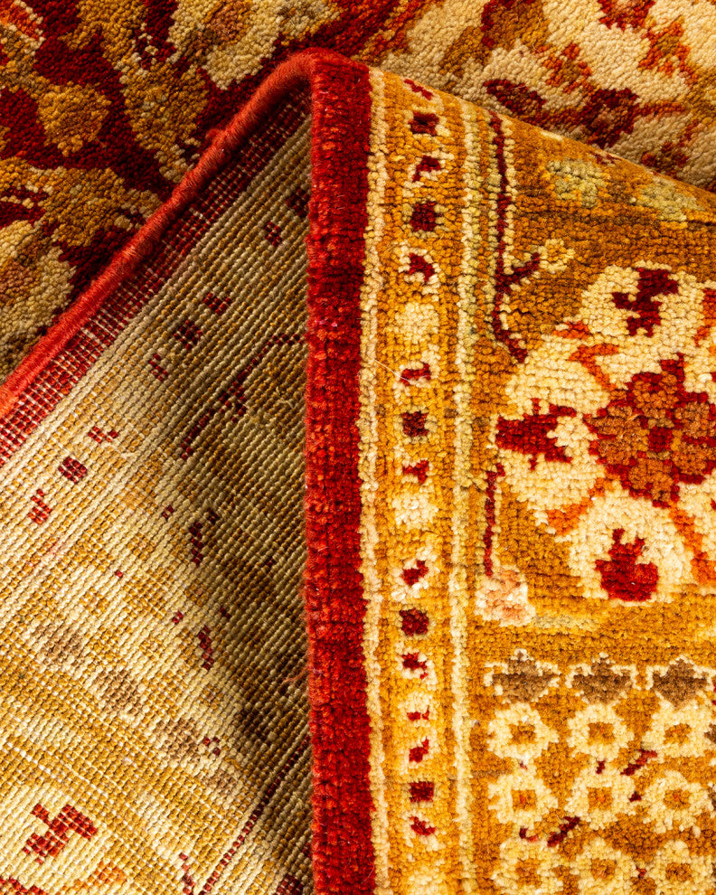 Ottoman, One-of-a-Kind Hand-Knotted Area Rug Red, 2' 6" x 10' 5"