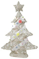 22" Pre-Lit Gold Rattan Candy Christmas Tree Decoration