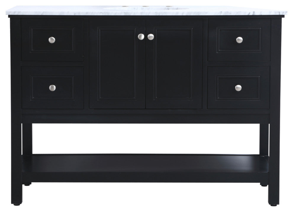 Matilda 48" Single Bathroom Vanity Set, Black