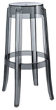 Transparent Stool in Transparent Smoke Bar Height Barstool Clear Smoke Bar Stool