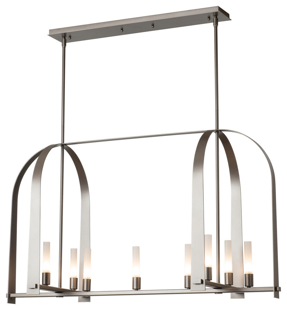 Triomphe 9-Light Linear Pendant Dark Smoke Frosted Glass