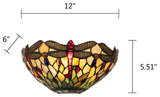 Anisoptera Purity Dragonfly-Style 1-Light Wall Sconce 12" Wide