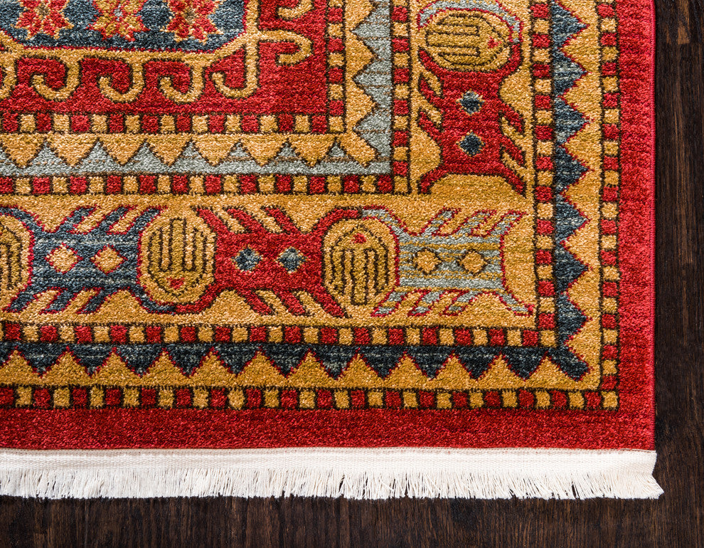 Unique Loom Red Bardiya Sahand 2' 7 x 6' 7 Runner Rug