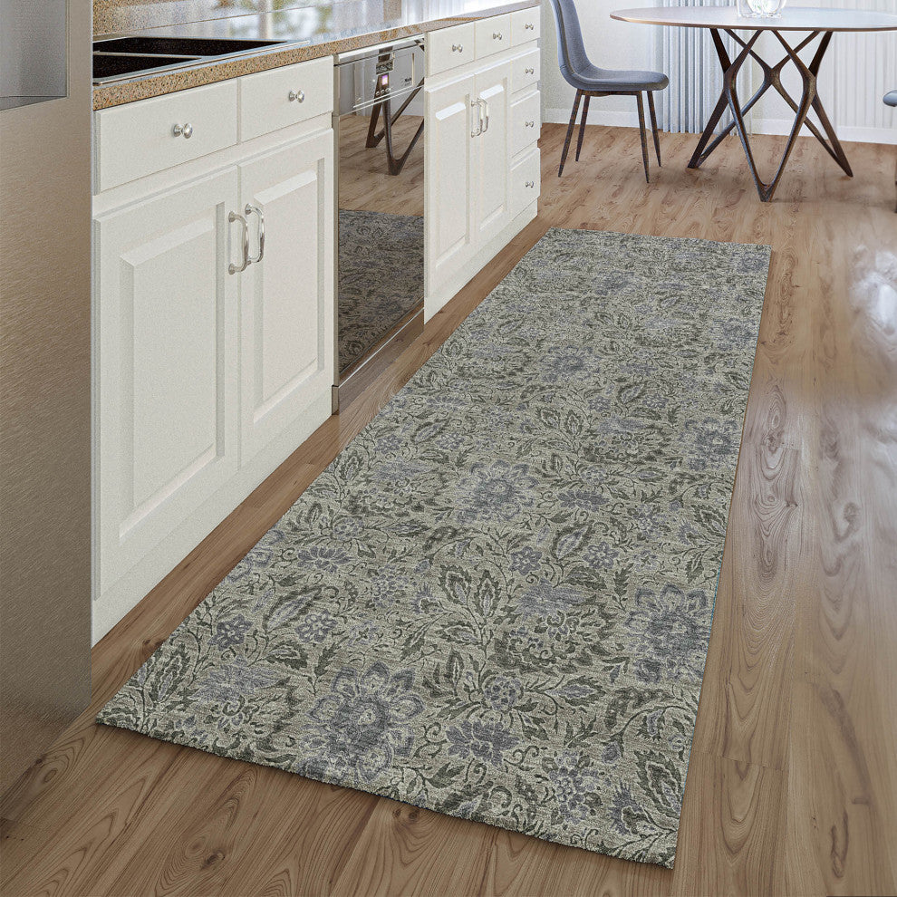 Premium Machine Washable Mayfield AMF660 Khaki 2'3" x 7'6" Runner Rug