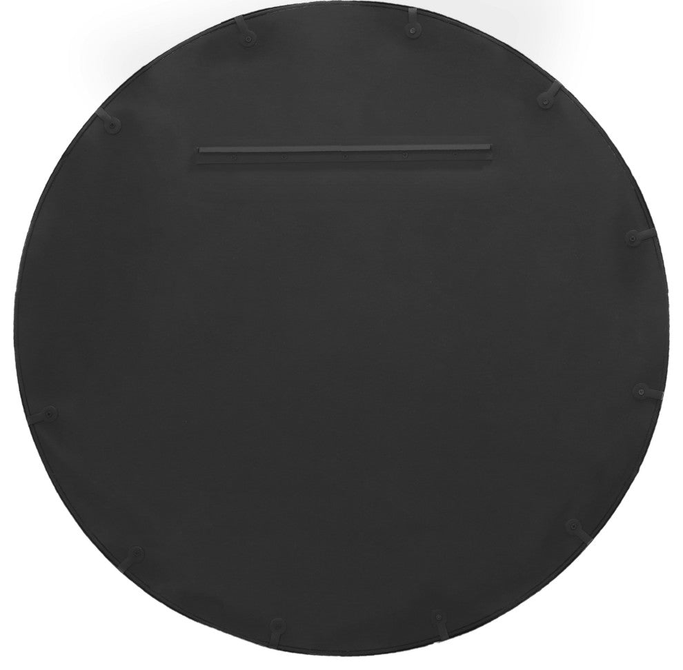 Sphere Iron Frame Mirror, Gold, 24" W x 2" D x 24" H