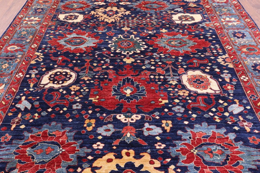 8' 0" X 9' 7" Persian Fine Serapi Handmade Wool Rug - Q7868