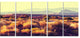 Prairie with Layers of Mountains, Landscape Canvas Art Print, 60"x28", 5 Panels
