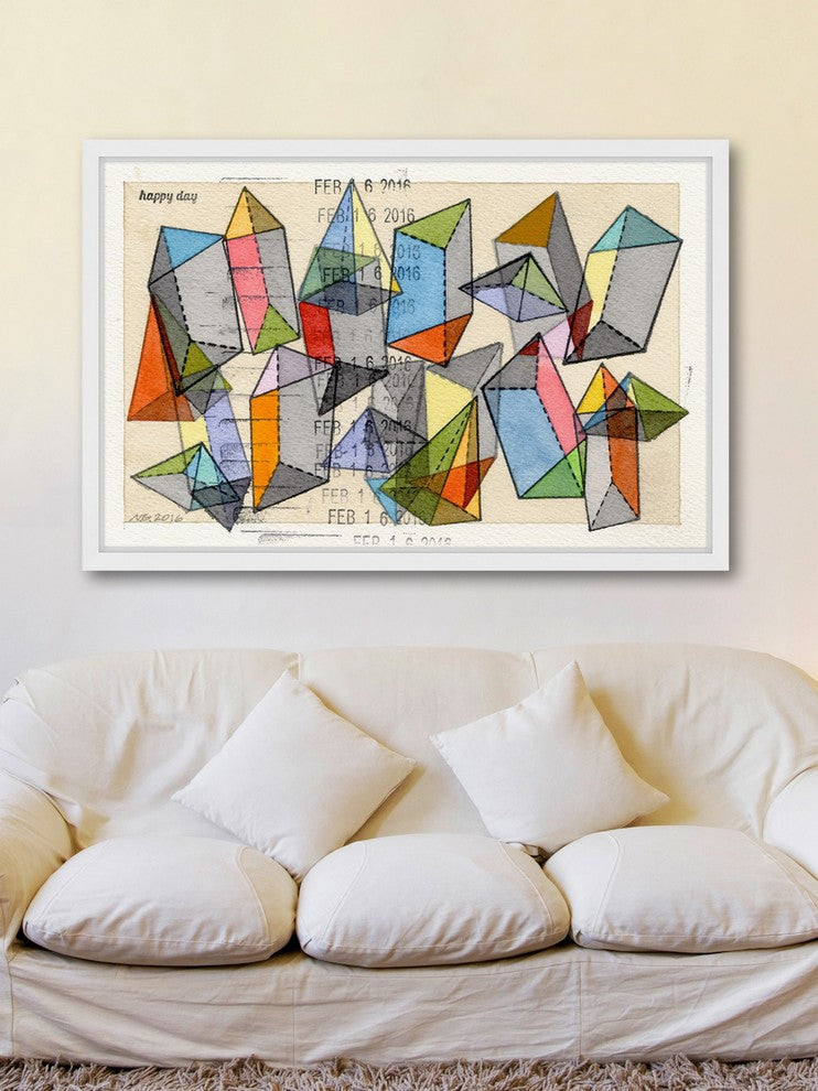 Marmont Hill, "Happy Day" by Nikki Galapon Framed Painting Print, 18x12