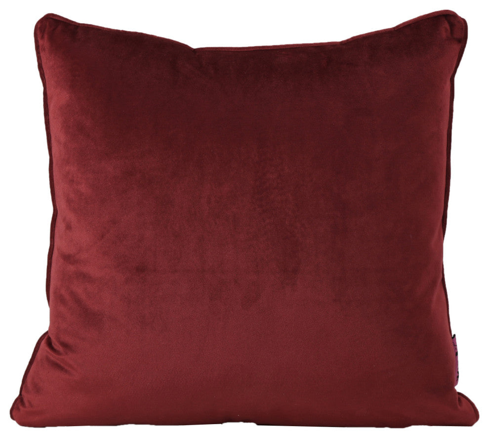 GDF Studio Velvin Modern Fabric Throw Pillows, Set of 2, Berry