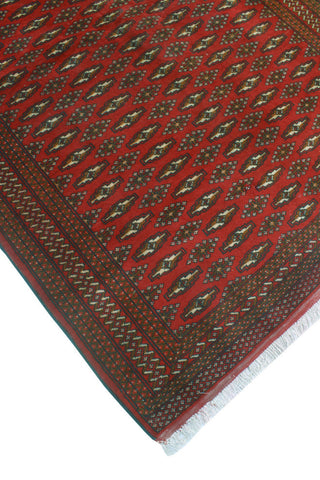 Fine Vintage Distressed Melinda Red/Charcoal Rug, 4'2x6'5