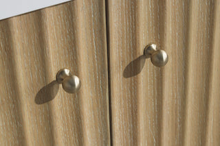 La Jolla Bathroom Vanity, Washed Oak, 55", Single Sink, Freestanding
