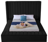 Kiki Velvet Bed, Black, Queen