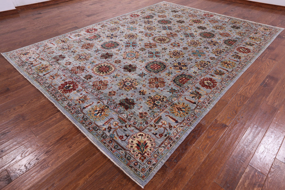Persian Tabriz Handmade Wool Rug 8' 9" X 11' 11" Q7415