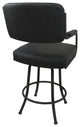 Swivel Counter Metal Bar Stool, Grey Vinyl - Grey, 26"