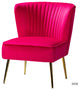 Velvet Accent Dining Chair, Fuchsia