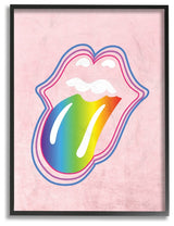 Stupell Ind. Rainbow Mouth Oversized Framed Giclee Art, 16x20