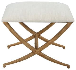 Uttermost Expedition White Fabric Small Bench