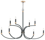 Maxim 11378 Charlton 8 Light 48"W Taper Candle Style Chandelier - Black /