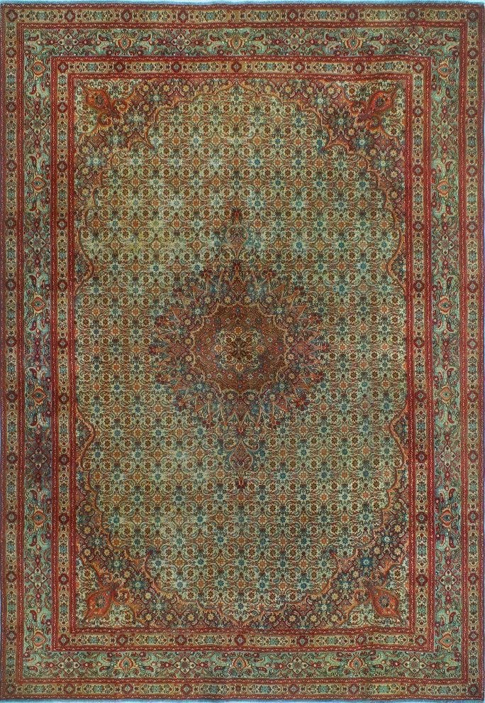Semi Antique Abiodun Beige/Rust Rug, 7'1 x 10'3