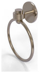 Satellite Orbit One Towel Ring With Groovy Accent, Antique Pewter