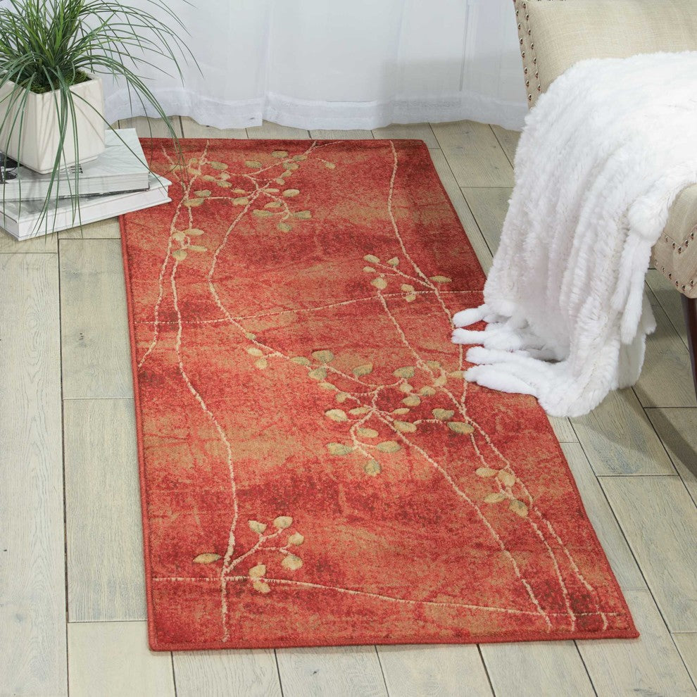 Nourison Somerset 2'3" x 8' Flame Rustic Indoor Area Rug