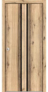Bi-fold Doors 48 x 96 | Planum 0011 Oak with  | Sturdy Tracks