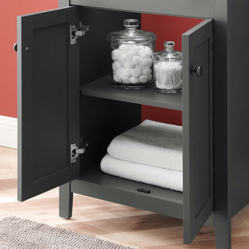 Nantucket 24" Bathroom Vanity - Gray Black