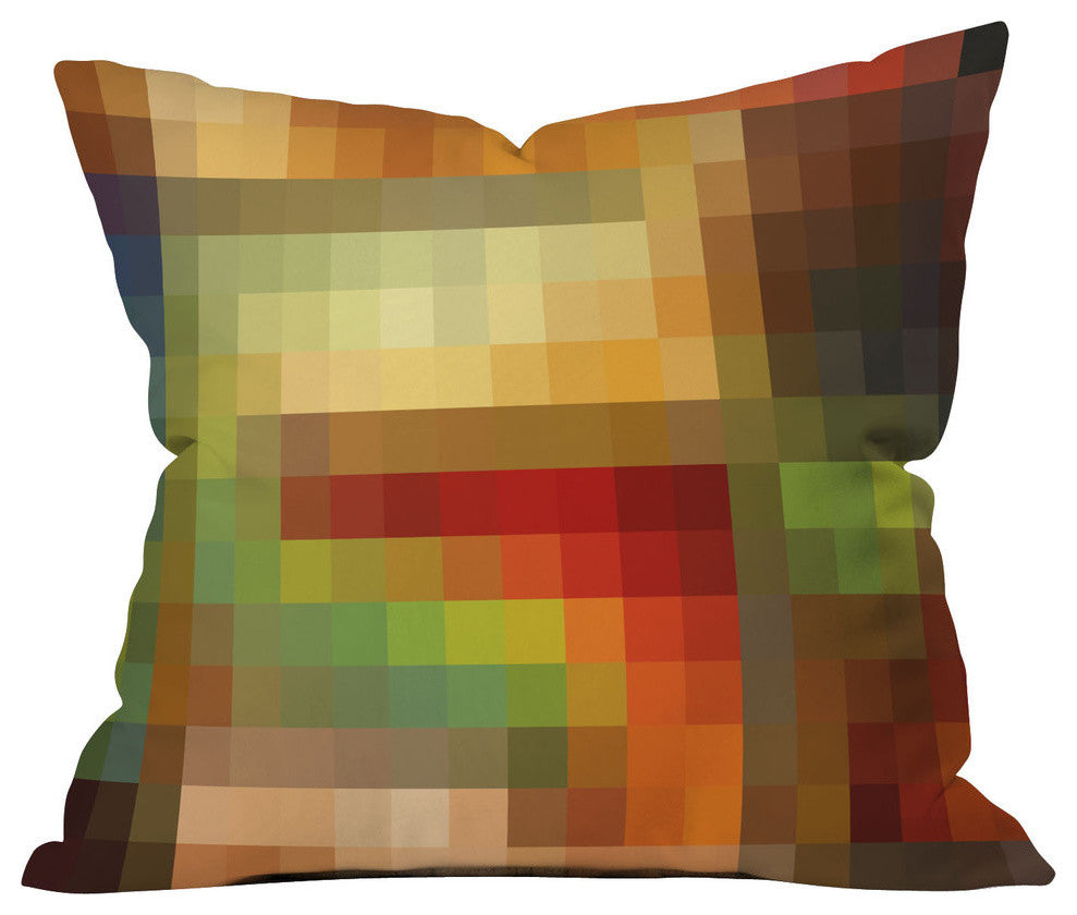 Madart Inc Maze Of Colors Outdoor Throw Pillow