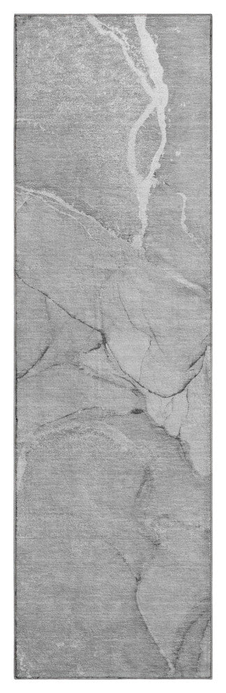 Premium Machine Washable Mayfield AMF510 Gray 2'3" x 7'6" Runner Rug
