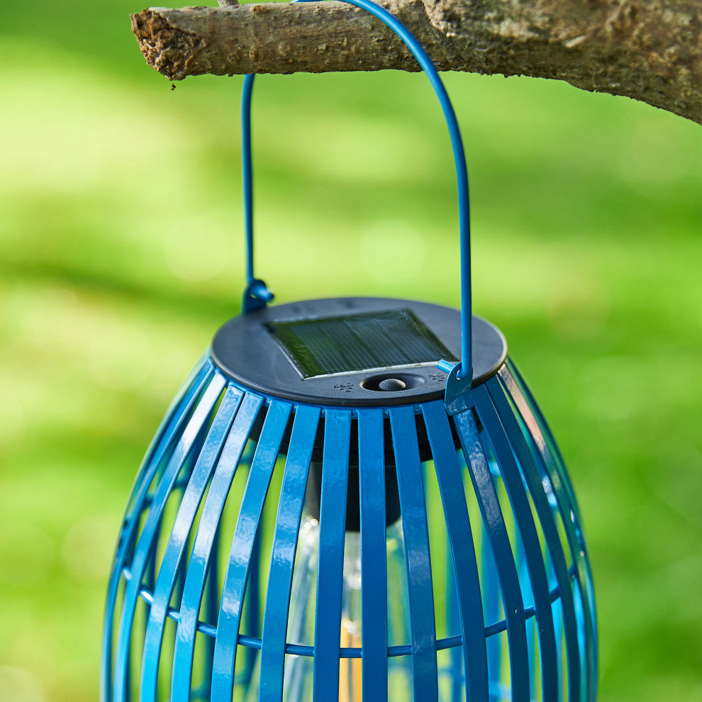 Metal Woven Solar Powered Hanging Lantern, 2-Piece Set