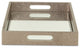 Labai Faux Shagreen, Mirrored Tray, Rose Gold