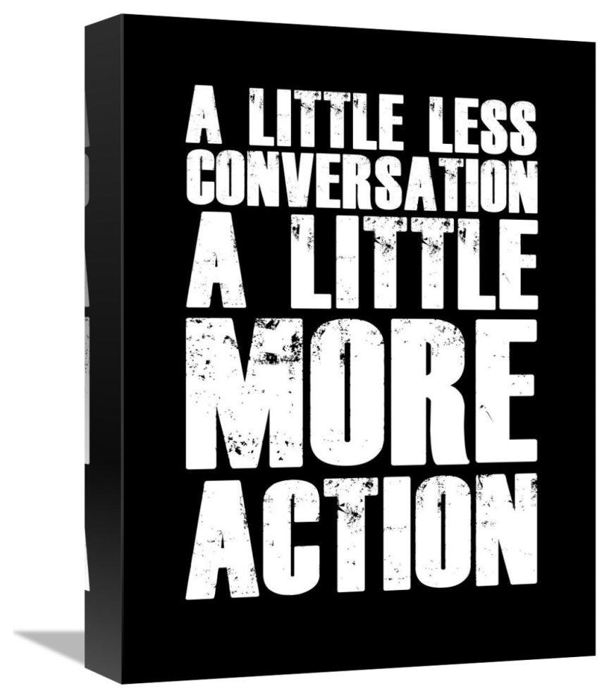 "A Little More Action Poster Black" Fine Art Print