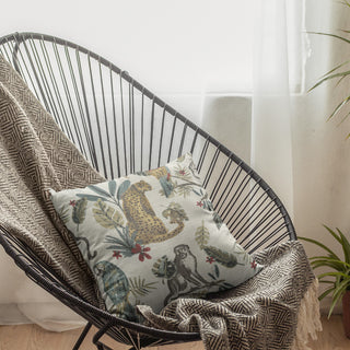 Plutus Multi-Color Jungle Luxury Throw Pillow, Multi-Color, 16" x 16"