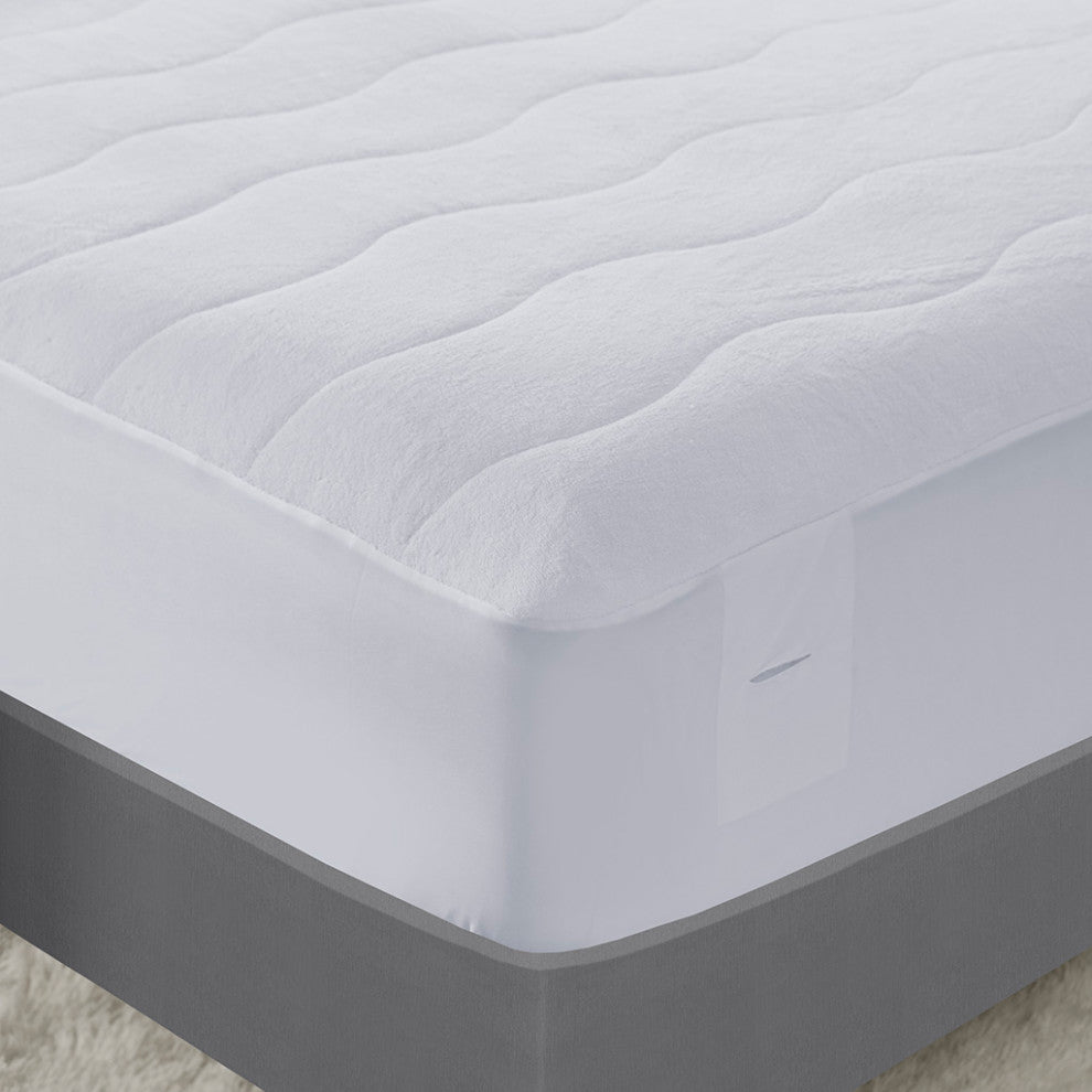 Serta Plush Heated Mattress Pad, White