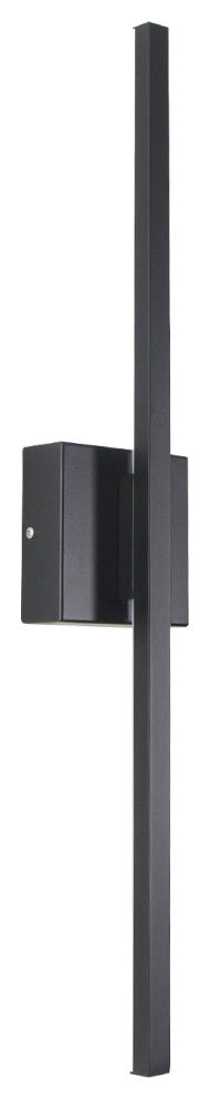 Modern LED Wall Sconces Triac Dimming Aluminum LED Flush Mounted Sconce, Black, 27.5"hx4.7"wx2.9"d