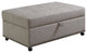Classy Dove Gray Sleeper Ottoman