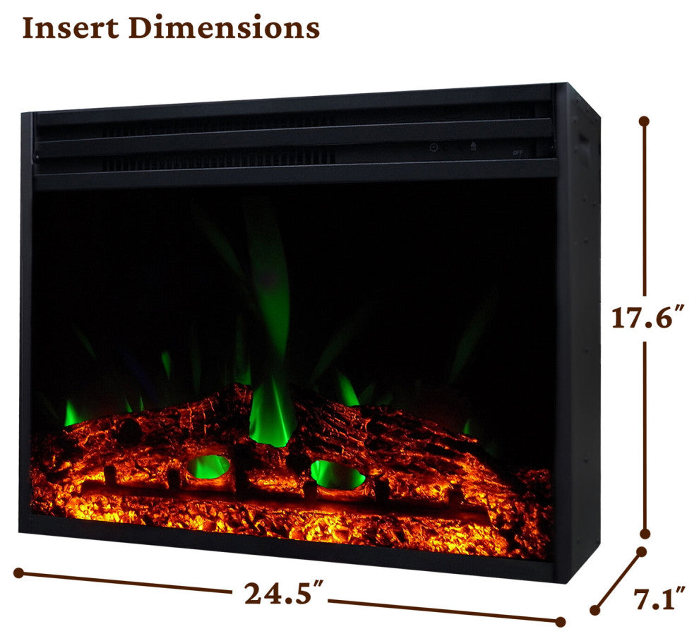 Sienna 34" Electric Fireplace Heater With Mantel, Multicolor Flames, White