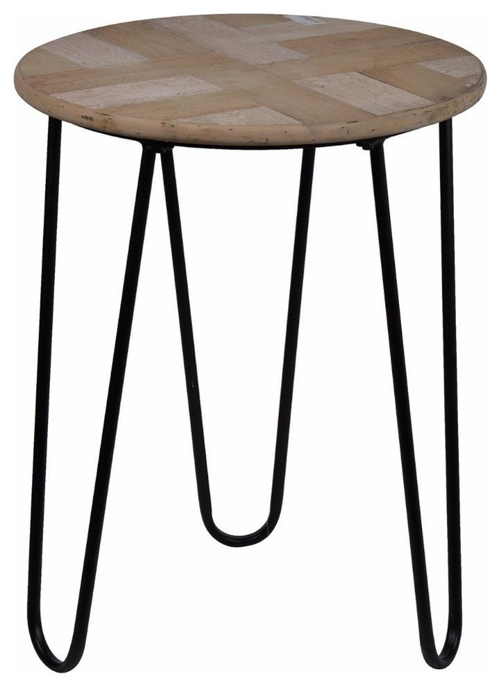 Transitional Prescott Round Side Table