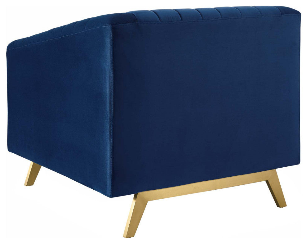 Tufted Side Dining Chair, Set of 2, Velvet, Blue Navy, Modern, Bistro Restaurant