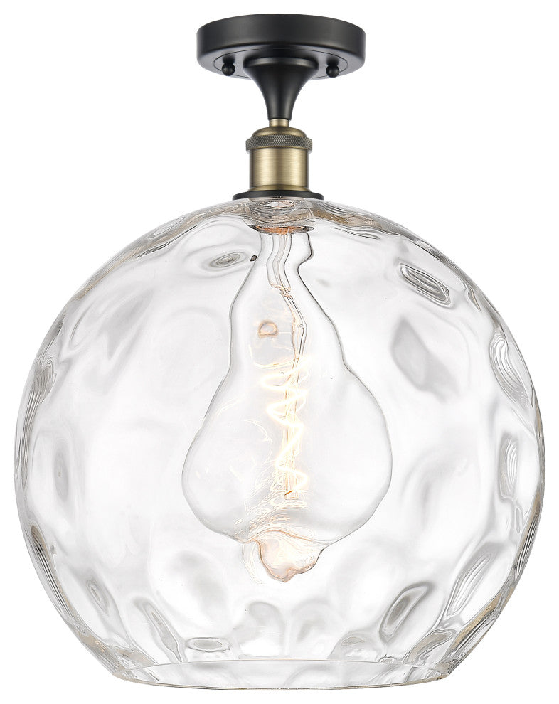 Innovations 516-1C-BAB-G1215-14 1 Light Semi-Flush Mount, Black Antique Brass
