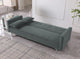 Siena Velvet Convertible Sleeper Sofa With Pillows, Gray