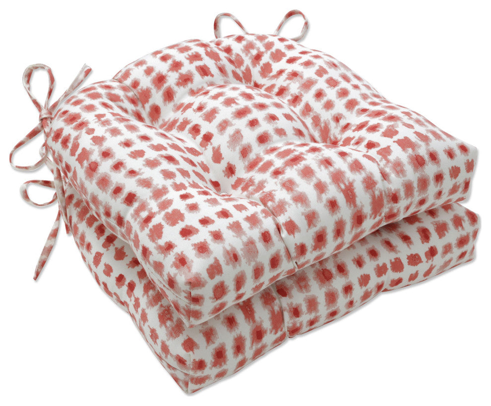 Alauda Coral Isle Reversible Chair Pad Set of 2