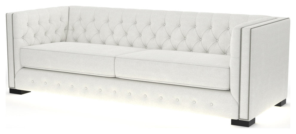 Nativa Interiors Mirel 94" Sofa, Off White, Classic Depth
