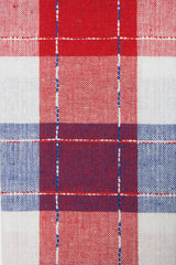 Americana Plaid Cotton Tablecloth, 70" Round
