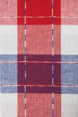 Americana Plaid Cotton Tablecloth, 70" Round