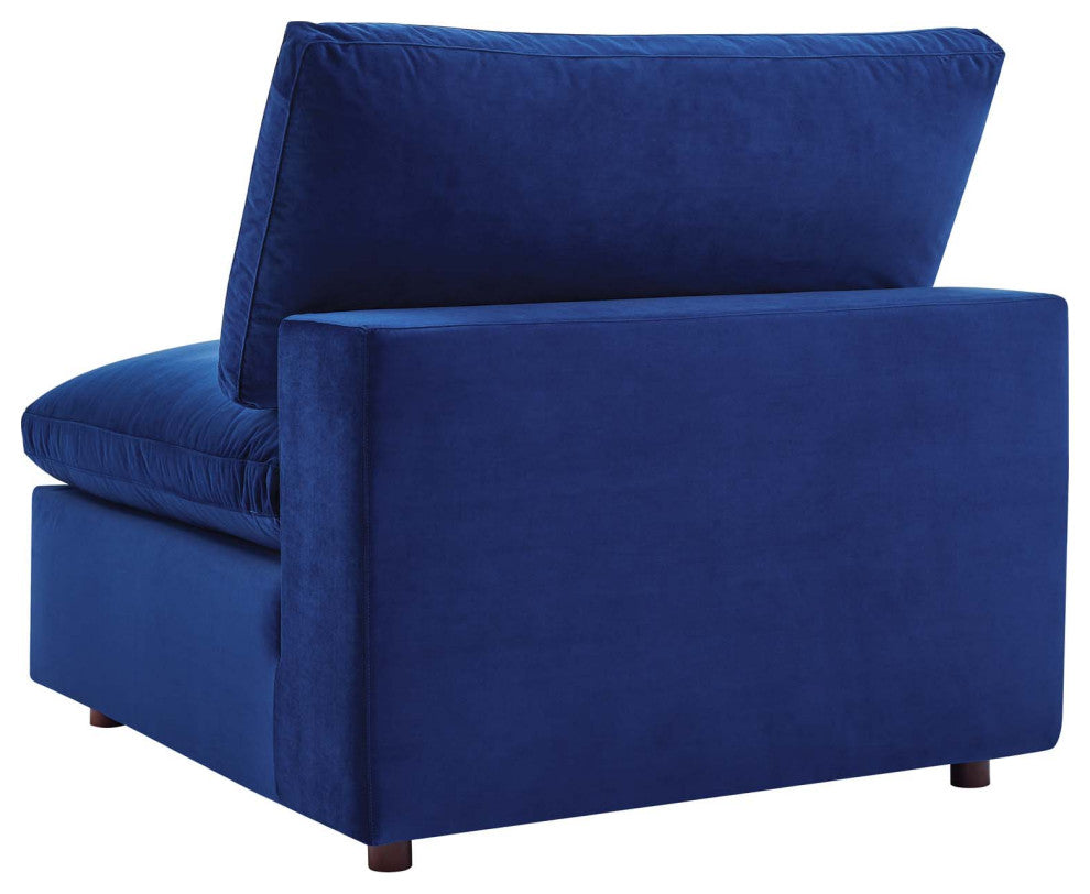 Sofa, Velvet, Blue Navy, Modern, Living Lounge Room Hotel Lobby Hospitality
