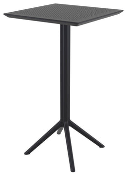 Sky Air Square Bar Set With 2 Barstools Black